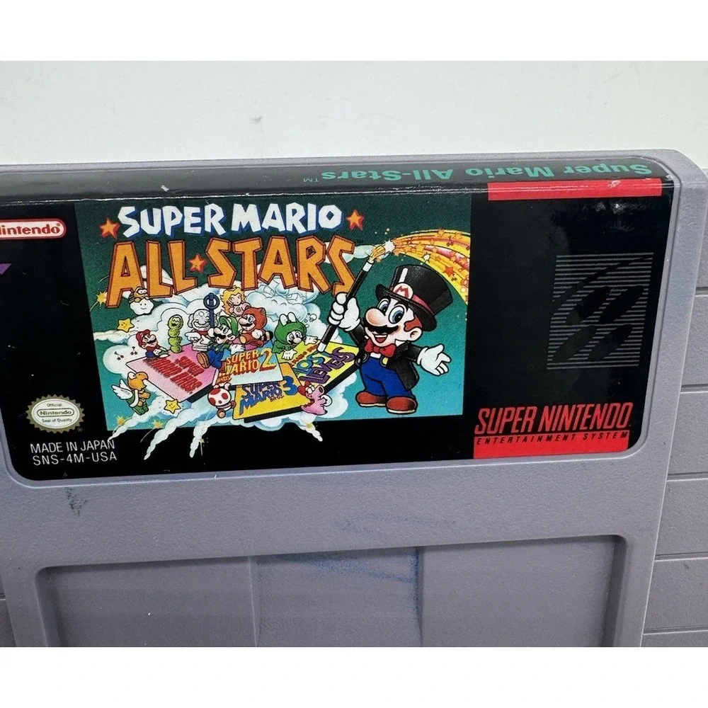 Super Mario All-Stars Nintendo SNES Game Cartridge SNS-4M-USA Authentic